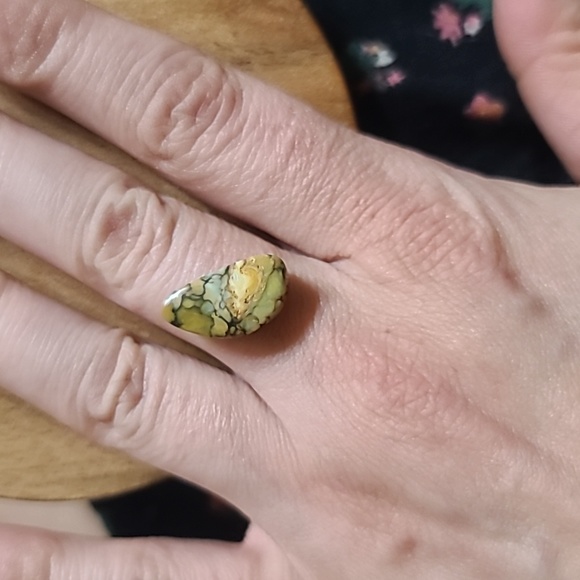 Rare & collectible genuine 7 Dwarfs Turquoise/variscite cabochon, backed. - Picture 6 of 6